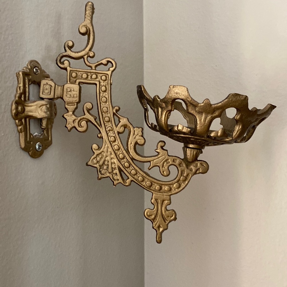Victorian swing Lantern / Plant Swinging Wall Bracket  w/wall mount sconce